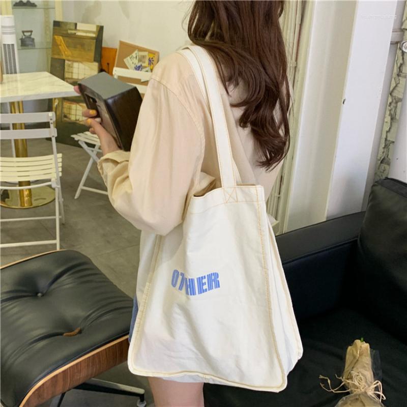 Evening Bags Female Large Capacity Shoulder Bag Women Canvas Letter Shopping Environmental Storage Handbag Reusable Eco Grocery Totes, Beige 
Evening Bags Female Large Capacity Shoulder Bag Women Canvas Letter Shopping Environmental Storage Handbag Reusable Eco Grocery Totes, Beige