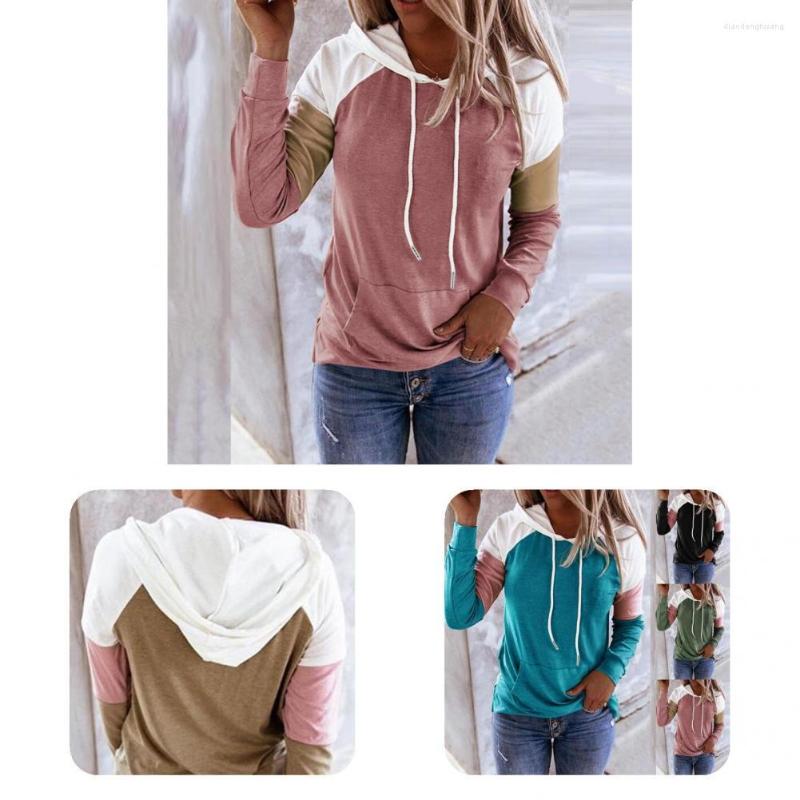 

Women's Hoodies Fashion Women Coat Shrinkable Cuffs Cold Resistant Patchwork Color Lady Hoodie Pullover Sweatshirt Casual, Blue
