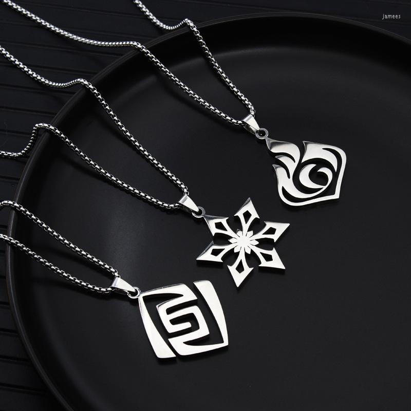 Chains Genshin Impact Vision Stainless Steel Pendant Necklace Eye Of God Pyro Cryo Electro Dendro Geo Anemo Hydro Choker Collar Collier
Chains Genshin Impact Vision Stainless Steel Pendant Necklace Eye Of God Pyro Cryo Electro Dendro Geo Anemo Hydro Choker Collar Collier