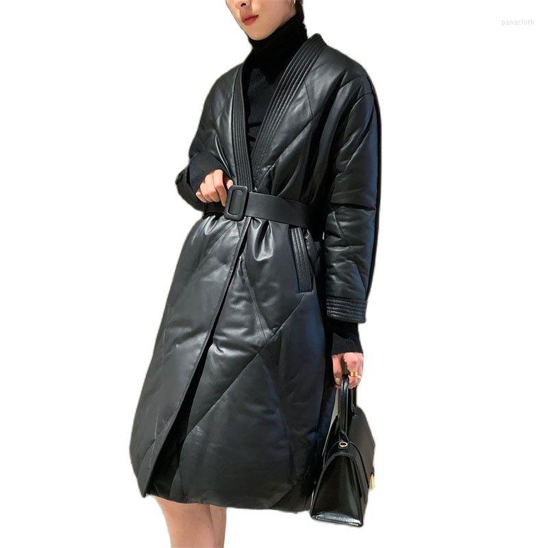Women's Leather 2022 Women Coat Mid-Long Belt Fashion Down Cotton Jacket Thicken Warm Winter Windbreaker Outerwear PU Jackets, Black
Women's Leather 2022 Women Coat Mid-Long Belt Fashion Down Cotton Jacket Thicken Warm Winter Windbreaker Outerwear PU Jackets, Black