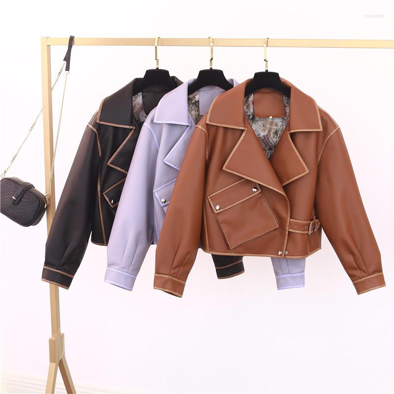 Women' Leather 2022 Women' Silhouette Loose Lapel Heavy Industry Motorcycle Jacket Wash PU, Beige
Women' Leather 2022 Women' Silhouette Loose Lapel Heavy Industry Motorcycle Jacket Wash PU, Beige
