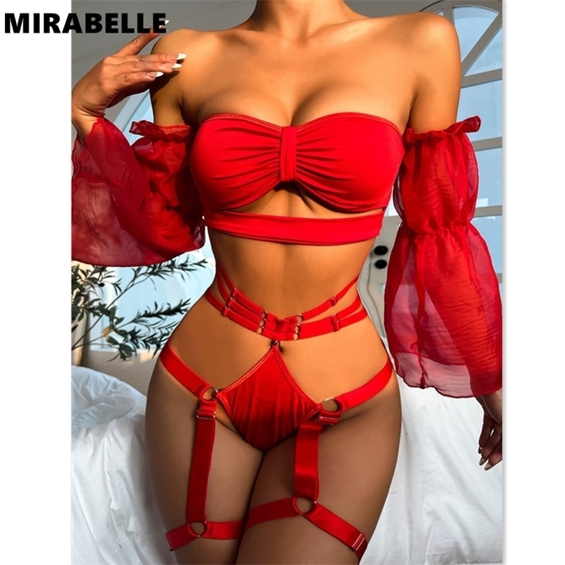 Sexy Set MIRABELLE Set Woman 4 Pieces Push Up Bra Erotic Sets Sensual Bandeau Lingerie with Sleeves Lace Underwear Garters Red Outfits
Sexy Set MIRABELLE Set Woman 4 Pieces Push Up Bra Erotic Sets Sensual Bandeau Lingerie with Sleeves Lace Underwear Garters Red Outfits