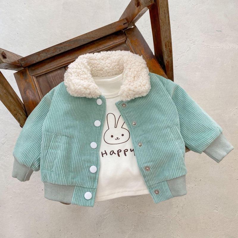 Jackets 3921E Baby Coat Fleece Warm 2022 Winter Corduroy Plush Lapel Girl's Cardigan Kid's Outerwear, Green
Jackets 3921E Baby Coat Fleece Warm 2022 Winter Corduroy Plush Lapel Girl's Cardigan Kid's Outerwear, Green