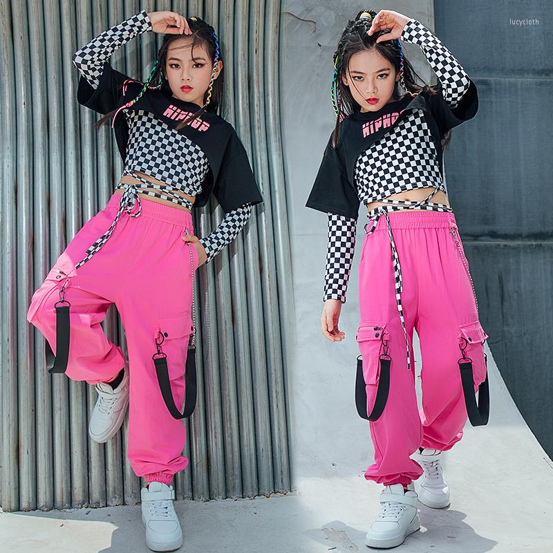 Stage Wear Children Hip Hop Dance Clothes Lattice Tops For Girls Casual Cargo Pants Jazz Performance Rave Street Costume BL7097
Stage Wear Children Hip Hop Dance Clothes Lattice Tops For Girls Casual Cargo Pants Jazz Performance Rave Street Costume BL7097