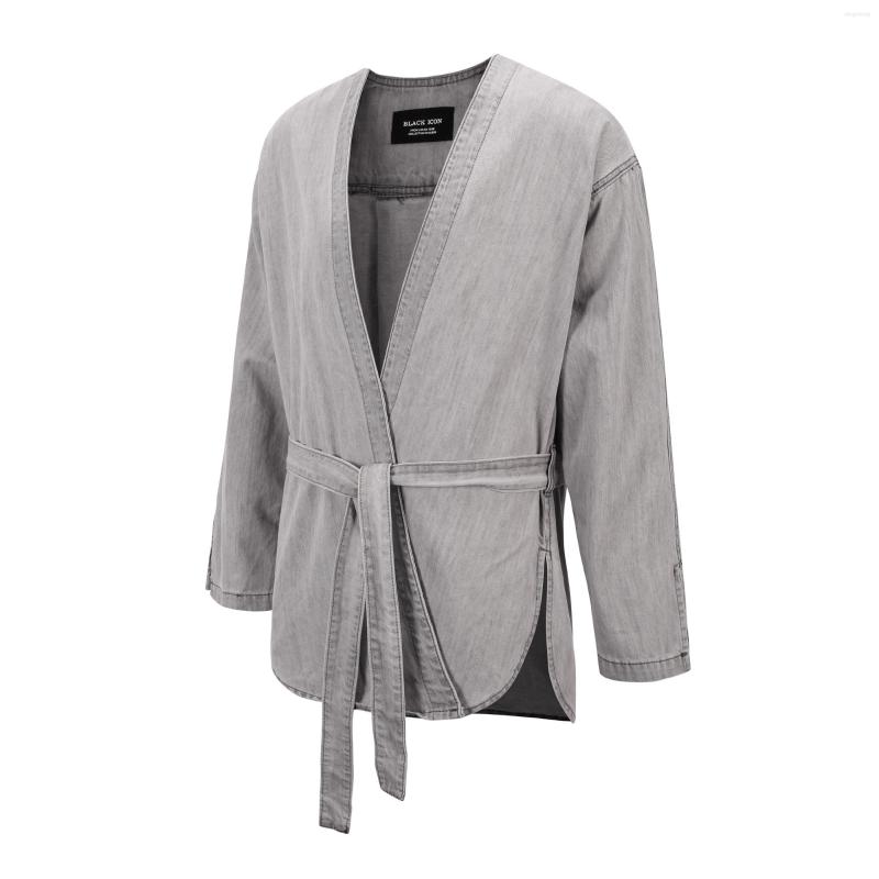 Men's Jackets Vintage Wash Grey Denim Robe Streetwear Hip Hop Cardigan Jacket Men Women Unisex Coat, Picture shown
Men's Jackets Vintage Wash Grey Denim Robe Streetwear Hip Hop Cardigan Jacket Men Women Unisex Coat, Picture shown
