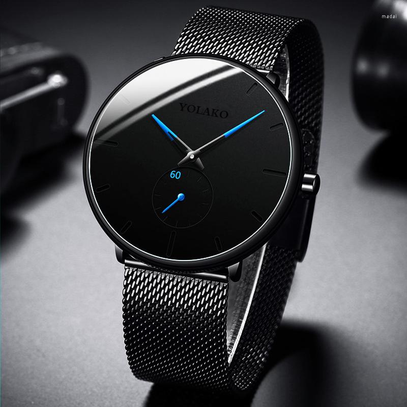 Wristwatches 2022 Mens Fashion Minimalist Watches Men Business Casual Quartz Watch Simple Male Stainless Steel Mesh Band Clock Reloj Hombre, L brown red
Wristwatches 2022 Mens Fashion Minimalist Watches Men Business Casual Quartz Watch Simple Male Stainless Steel Mesh Band Clock Reloj Hombre, L brown red