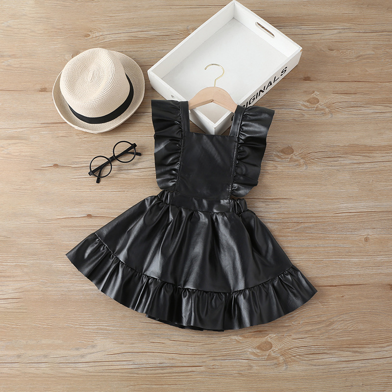 Baby Girl Leather Dress Ruffle Sleeveless Toddler Vest Dress PU Winter Spring Fall Kid Suspender Clothes 2-7Y, As picture
Baby Girl Leather Dress Ruffle Sleeveless Toddler Vest Dress PU Winter Spring Fall Kid Suspender Clothes 2-7Y, As picture