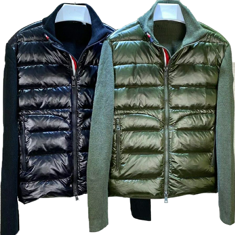 Designer Mens Down Parkas Women's Knitted Splice Stand Collar Zipper Pocket Lightweight Coat Couple Embroidered Badge Casual Top Jacket, Black
Designer Mens Down Parkas Women's Knitted Splice Stand Collar Zipper Pocket Lightweight Coat Couple Embroidered Badge Casual Top Jacket, Black