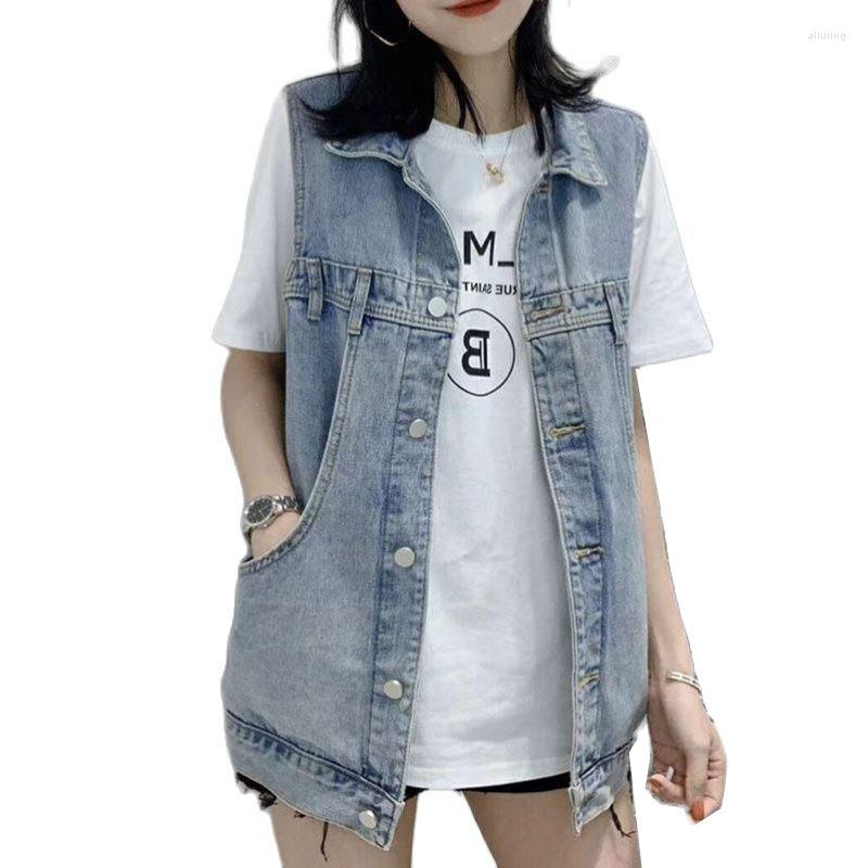 Women' Vests Fashion Denim Vest Female Spring Autumn Sleeveless Wild Tops Short Jacket Women Jean Waistcoat Gray Blue Jeans Outerwea
Women' Vests Fashion Denim Vest Female Spring Autumn Sleeveless Wild Tops Short Jacket Women Jean Waistcoat Gray Blue Jeans Outerwea