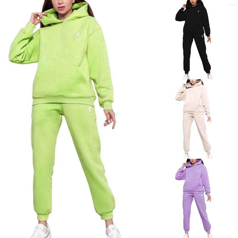 Women' Two Piece Pants Hirigin 2 Pieces Female Pure Color Set Floral Print Long Sleeve Hooded Tops With Pocket For Spring Fall Ladies
Women' Two Piece Pants Hirigin 2 Pieces Female Pure Color Set Floral Print Long Sleeve Hooded Tops With Pocket For Spring Fall Ladies