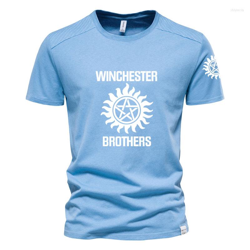 Men' T Shirts Winchester Logo Print Cotton Men' Short-sleeved T-shirt Top Summer Clothing Anime, Gray
Men' T Shirts Winchester Logo Print Cotton Men' Short-sleeved T-shirt Top Summer Clothing Anime, Gray