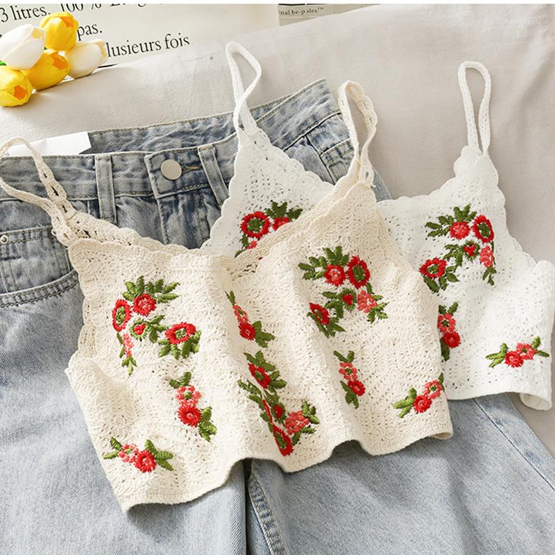 Women's Tanks Femotwin Women Knitted Crop Tank Top Ladies Floral Embroidery Short Sweater Vintage Bohemia Loose Sweet Cute Girl 2022, Black
Women's Tanks Femotwin Women Knitted Crop Tank Top Ladies Floral Embroidery Short Sweater Vintage Bohemia Loose Sweet Cute Girl 2022, Black