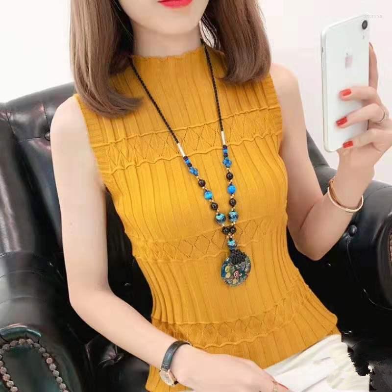 Women's Tanks Women Knitted Top Slim Half Turtleneck Sleeveless Hollow Out Solid Tank Tops Summer Vest Clothing, Black
Women's Tanks Women Knitted Top Slim Half Turtleneck Sleeveless Hollow Out Solid Tank Tops Summer Vest Clothing, Black