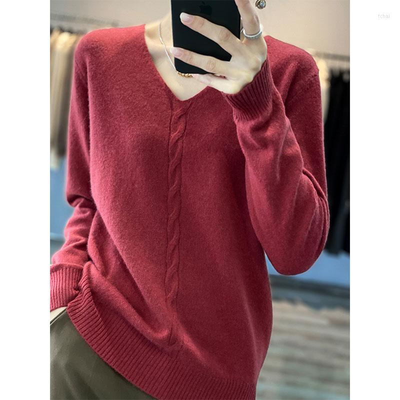 Women' Sweaters 2022 Autumn Winter Women Wool Sweater Knitted Female Long Sleeve V-neck Cashmere And Pullover Woman Loose Jumpers, Green
Women' Sweaters 2022 Autumn Winter Women Wool Sweater Knitted Female Long Sleeve V-neck Cashmere And Pullover Woman Loose Jumpers, Green