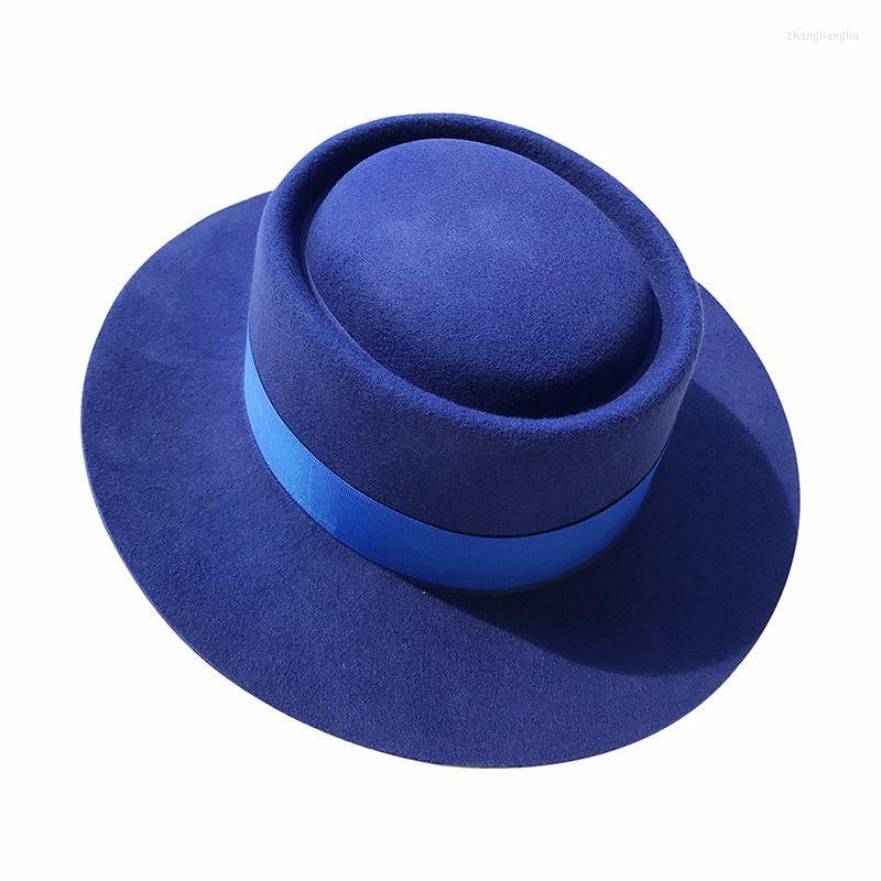 Berets Solid Color Unisex Vintage Flat Top Boater Hat Cap Wool Wide Brim Fedora Hats With Ribbon For Women Men WholesaleBerets, Black
Berets Solid Color Unisex Vintage Flat Top Boater Hat Cap Wool Wide Brim Fedora Hats With Ribbon For Women Men WholesaleBerets, Black