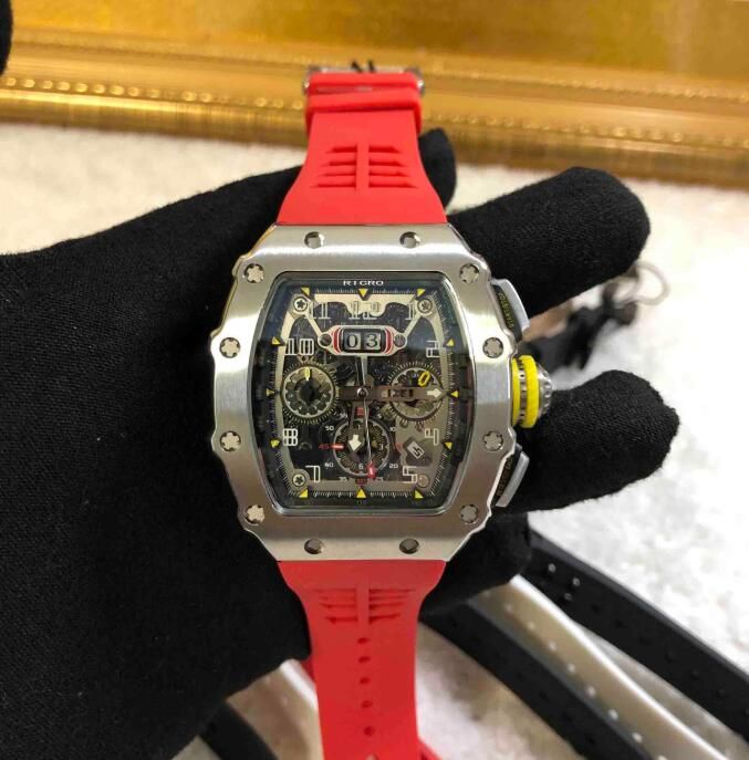 luxury mens mechanics watch richa wristwatch richards same mens large dial wine barrel milles fully automatic mechanical milleser watches