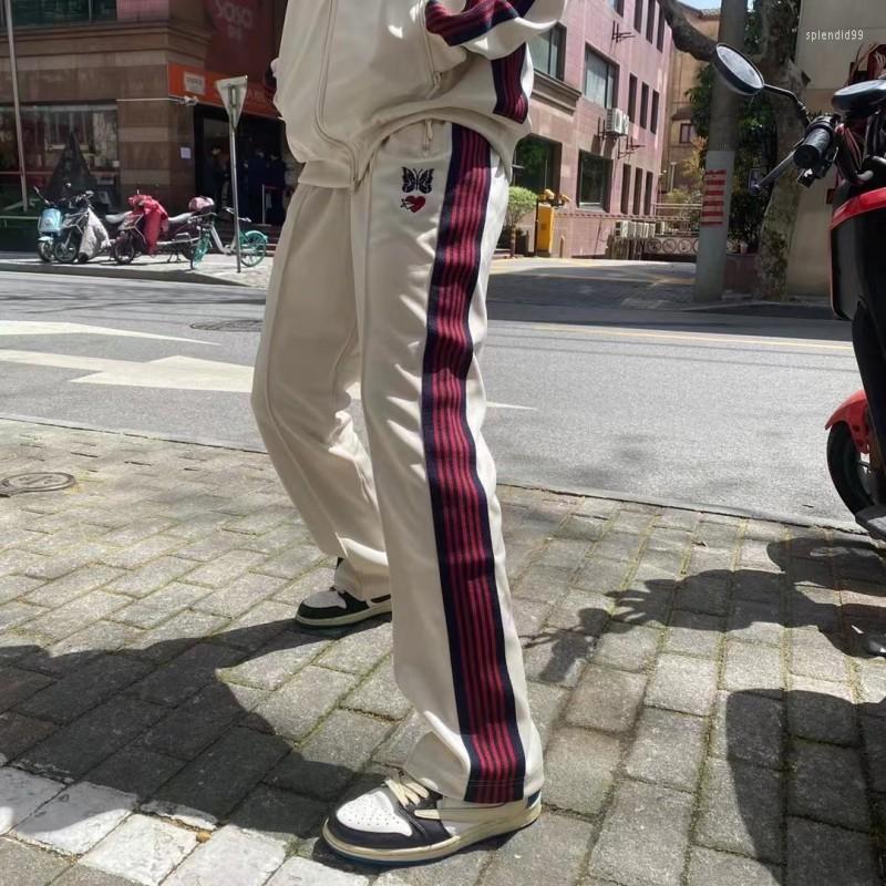 Men' Pants Fashion Embroidery Butterfly Track Trousers Men Women Quality Webbing Needles Stripe AWGE
Men' Pants Fashion Embroidery Butterfly Track Trousers Men Women Quality Webbing Needles Stripe AWGE