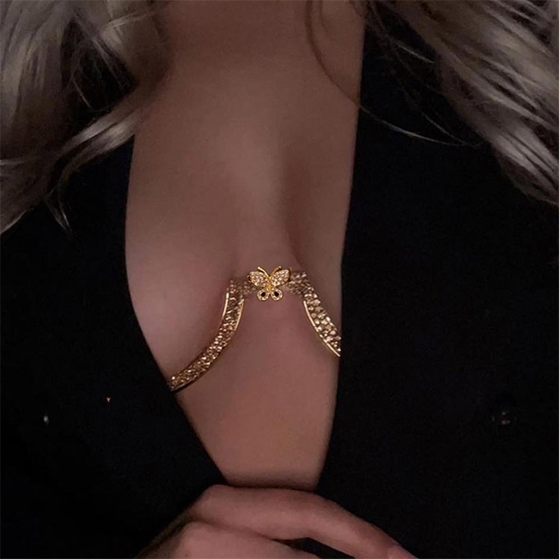 Other Stonefans Fashion Butterfly Chest Bracket Bra Chain Harness for Women Sexy Bikini Chest Chain Necklace Body Jewelry 221008
Other Stonefans Fashion Butterfly Chest Bracket Bra Chain Harness for Women Sexy Bikini Chest Chain Necklace Body Jewelry 221008