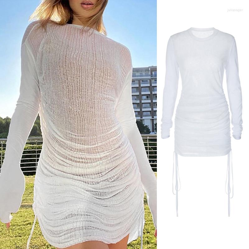 Casual Dresses Women Fall Tunic Short Crochet Dress T Shirt Mini Crew Neck Long Sleeve Slim Sexy Side Drawstring Ruched Hip, White
Casual Dresses Women Fall Tunic Short Crochet Dress T Shirt Mini Crew Neck Long Sleeve Slim Sexy Side Drawstring Ruched Hip, White