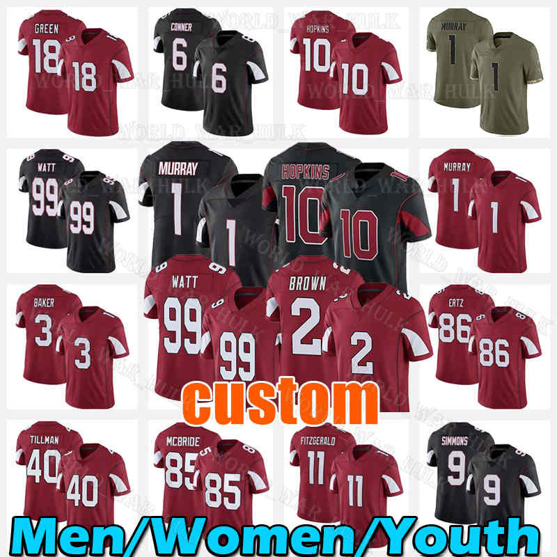 1 Kyler Murray Football Jersey 3 Budda Baker 99 J.J. Watt Cardinal DeAndre Hopkins Pat Tillman Arizonas Marquise Brown Zach Ertz AJ Green Isaiah Simmons 7 Byron Murphy Jr, Women custom (h q)
1 Kyler Murray Football Jersey 3 Budda Baker 99 J.J. Watt Cardinal DeAndre Hopkins Pat Tillman Arizonas Marquise Brown Zach Ertz AJ Green Isaiah Simmons 7 Byron Murphy Jr, Women custom (h q)