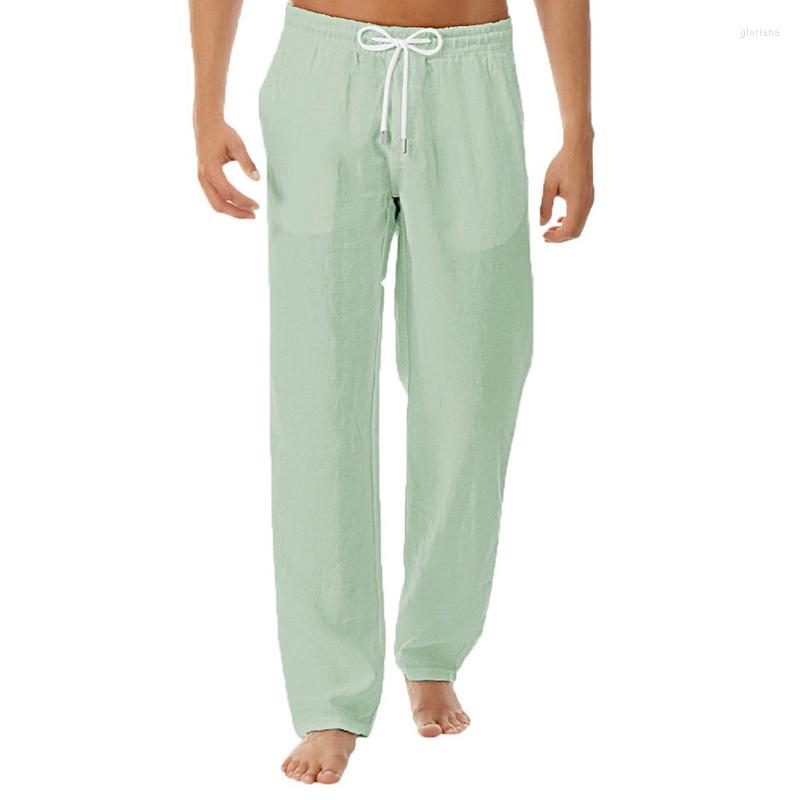 Men's Pants Handsome Mens Summer Cotton Linen Trousers Casual Male Solid Elastic Waist Straight Loose Plus Size Men, Sky blue
Men's Pants Handsome Mens Summer Cotton Linen Trousers Casual Male Solid Elastic Waist Straight Loose Plus Size Men, Sky blue