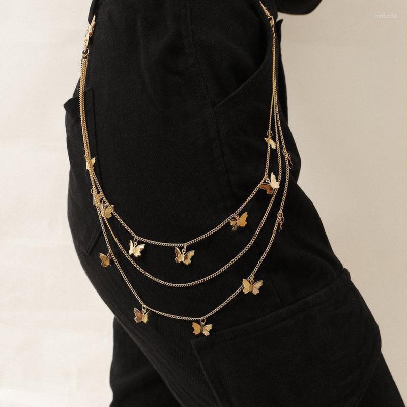 Belts Multi-Layers Butterfly Pendant Chain For Women Gold Silver Metal Jeans Straps Pants Street Rock Jewelry Keychain
Belts Multi-Layers Butterfly Pendant Chain For Women Gold Silver Metal Jeans Straps Pants Street Rock Jewelry Keychain
