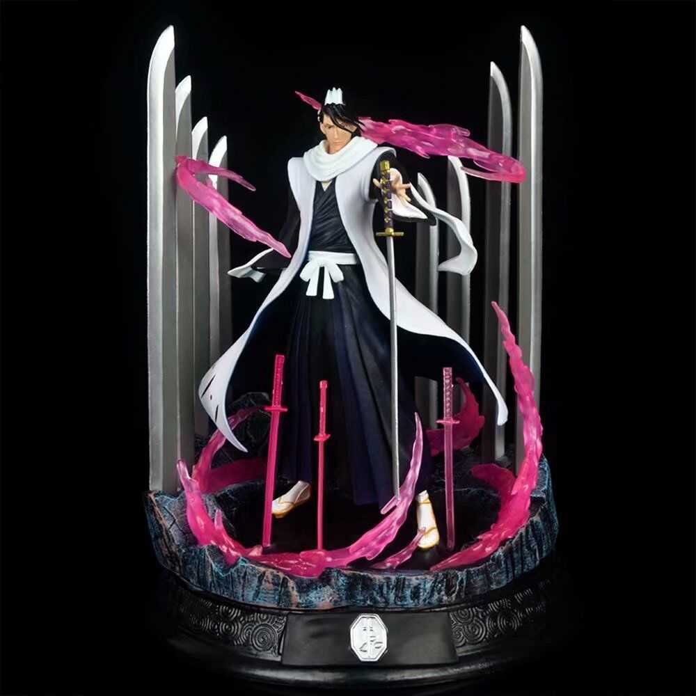 

Anime Bleach Byakuya Kuchiki GK PVC Action Figure Japanese Anime Figure Model Toys Statue Collection Doll Gift Q0722, No retail box