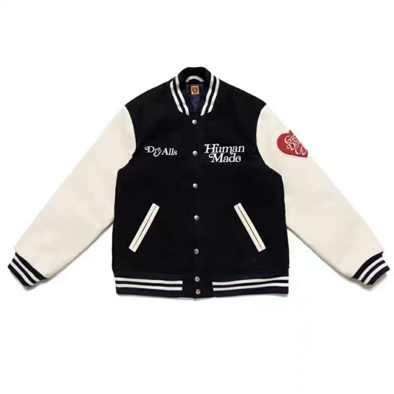 Jacket Men's Jackets Human Made Varsity Sheep Embroidery Leather Sleeve Men's Women's Baseball Jacket 0YF5
Jacket Men's Jackets Human Made Varsity Sheep Embroidery Leather Sleeve Men's Women's Baseball Jacket 0YF5