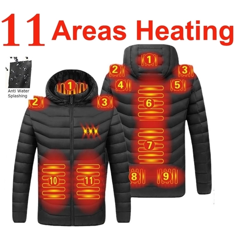 Men's Down Parkas Heated Jacket Winter Warm USB Heating s Hooded Clothing Waterproof Black Puffer 221008, 2 heat vest black
Men's Down Parkas Heated Jacket Winter Warm USB Heating s Hooded Clothing Waterproof Black Puffer 221008, 2 heat vest black
