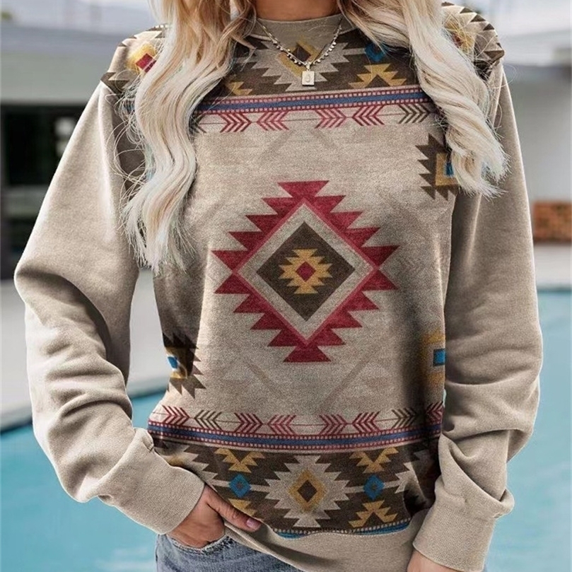 Womens Hoodies Sweatshirts Autumn Geometric Patterns Women Sweatshirts Crew Neck Pullover Casual Hooded Fashion Long Sleeve Tops Loose Clothes 221010
Womens Hoodies Sweatshirts Autumn Geometric Patterns Women Sweatshirts Crew Neck Pullover Casual Hooded Fashion Long Sleeve Tops Loose Clothes 221010