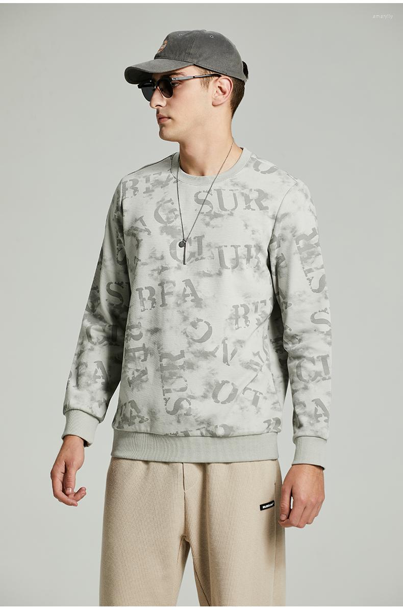 Men's Hoodies 0956 Men's Round Neck Casual Pullover Sweatshirt With Full Print, Gray 
Men's Hoodies 0956 Men's Round Neck Casual Pullover Sweatshirt With Full Print, Gray