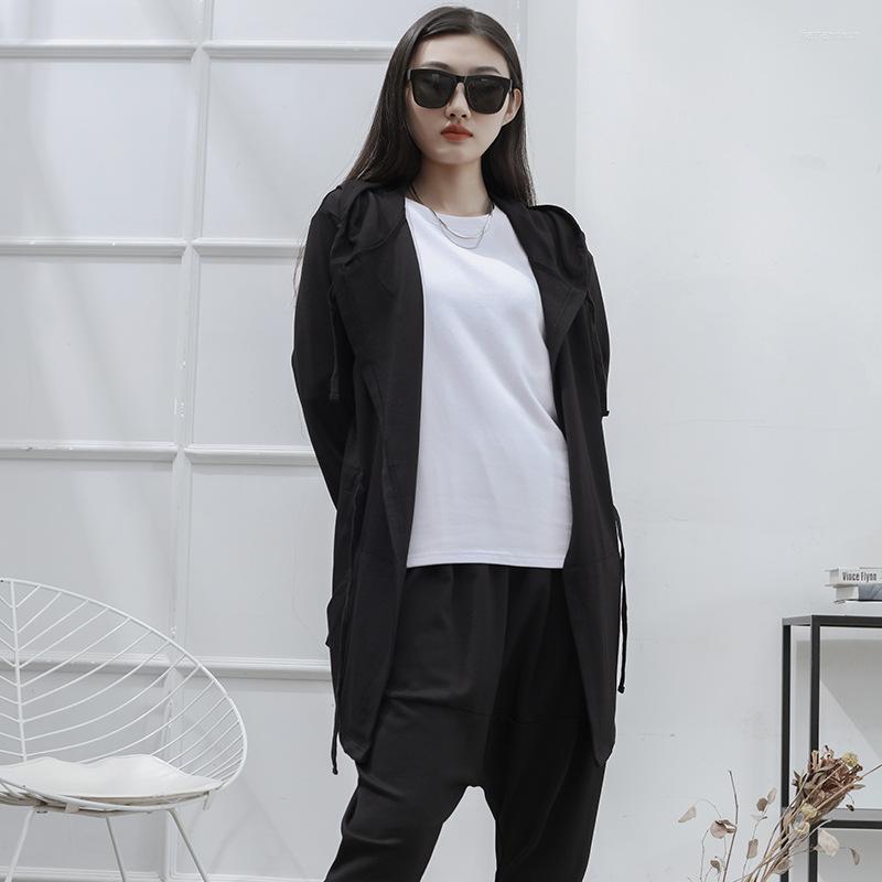 Women' Trench Coats Ladies Long Hooded Windbreaker Spring And Autumn Japanese Retro Fashion Trend Lacing Leisure Large, Black
Women' Trench Coats Ladies Long Hooded Windbreaker Spring And Autumn Japanese Retro Fashion Trend Lacing Leisure Large, Black