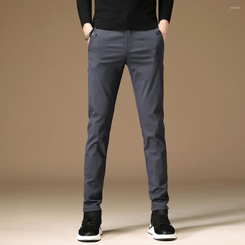 Men's Pants Mens Fashion Trousers Tethers Elastic Belts Small Feet Casual, Grey