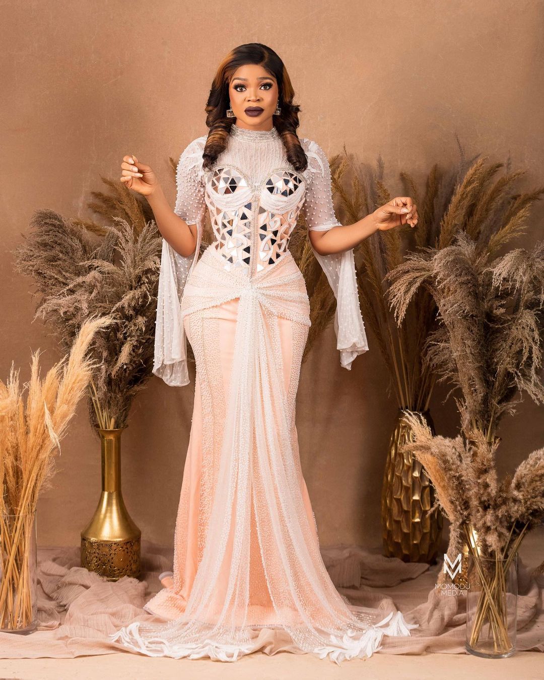 Arabic Aso 2022 Ebi Luxurious Mermaid Prom Dresses Beaded Crystals Evening Formal Party Second Reception Birthday Engagement Gowns Dress ZJ337