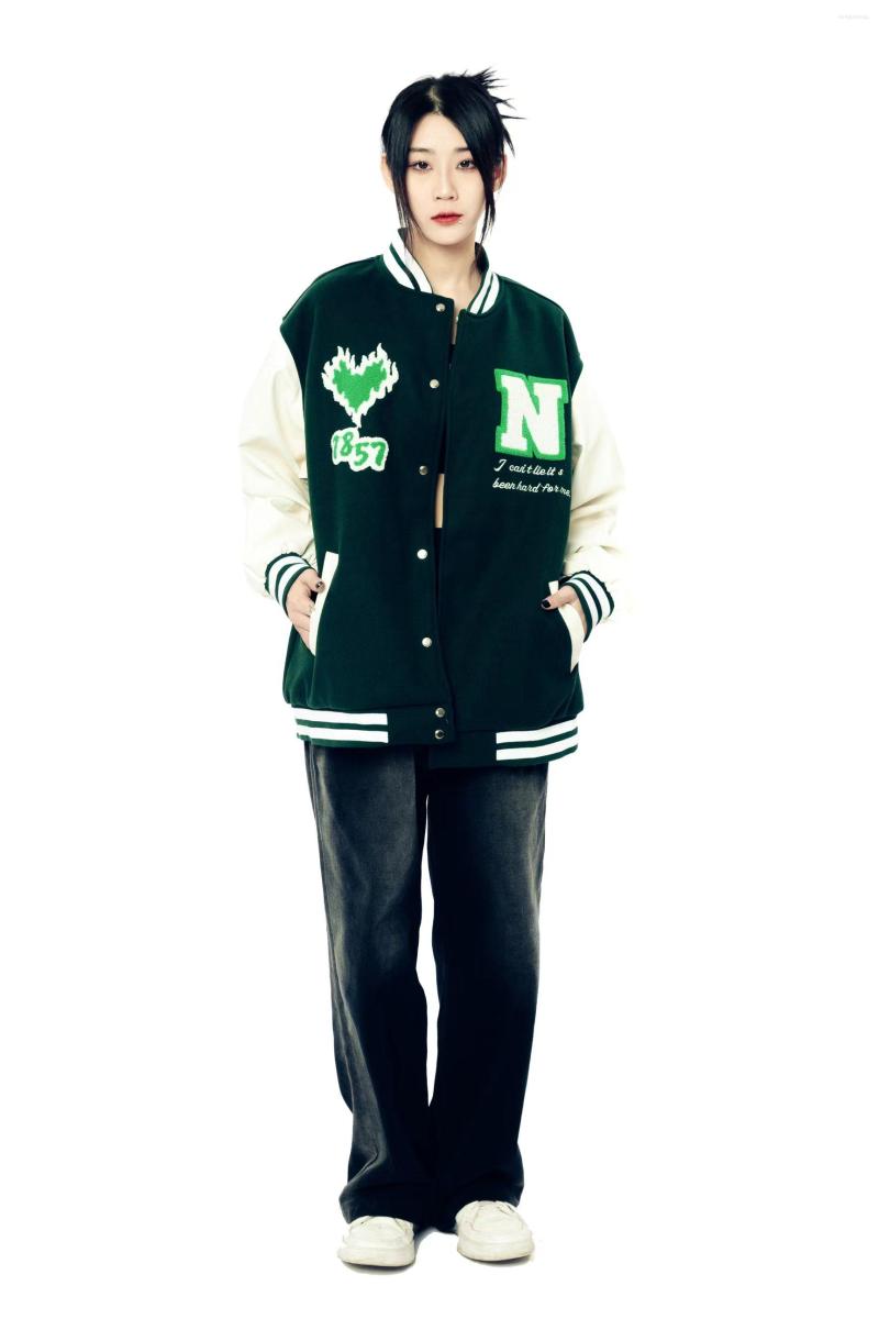 Men's Jackets Men Retro Baseball Jacket Embroidery Heart Letters HipHop Streetwear Harajuku 2022 Loose Varsity Coat Brown Green
Men's Jackets Men Retro Baseball Jacket Embroidery Heart Letters HipHop Streetwear Harajuku 2022 Loose Varsity Coat Brown Green