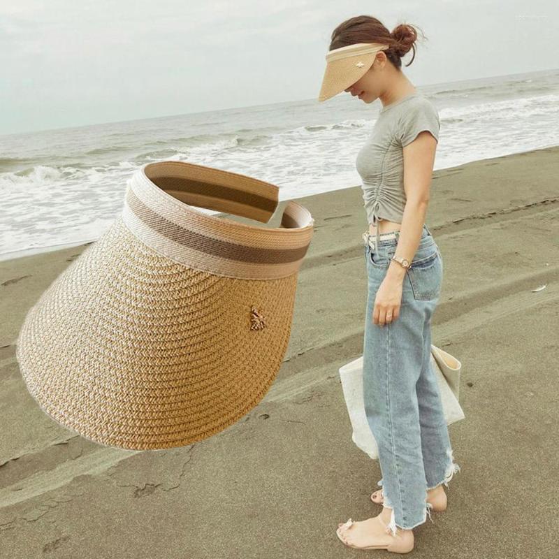 Wide Brim Hats Summer Empty Top Sun Cap Women Anti-UV Outdoor Visor Caps Beach Hat Fashion Casual Straw, White
Wide Brim Hats Summer Empty Top Sun Cap Women Anti-UV Outdoor Visor Caps Beach Hat Fashion Casual Straw, White
