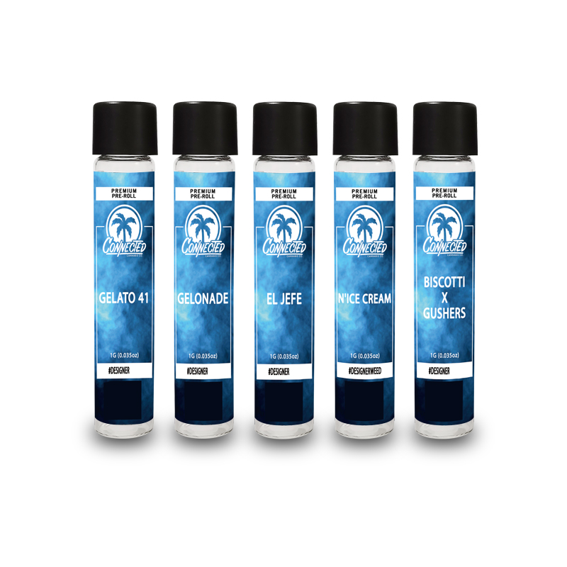 Connected prerolls bottle custom pre roll package cali pack 1g joint glass tube with 5 options strain stickers childre resistant cap
Connected prerolls bottle custom pre roll package cali pack 1g joint glass tube with 5 options strain stickers childre resistant cap