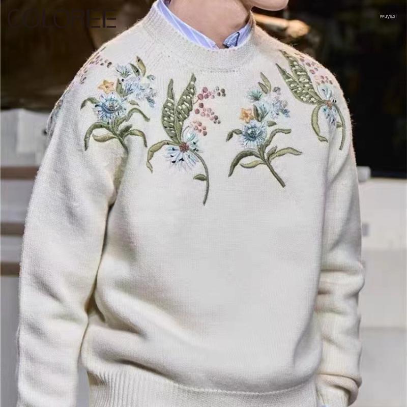 Women' Sweaters Runway Designers Tops For Women Autumn Winter Casual Elegant Flower Embroidery Pull Femme Hiver 2022 Oversized Knitted, White
Women' Sweaters Runway Designers Tops For Women Autumn Winter Casual Elegant Flower Embroidery Pull Femme Hiver 2022 Oversized Knitted, White