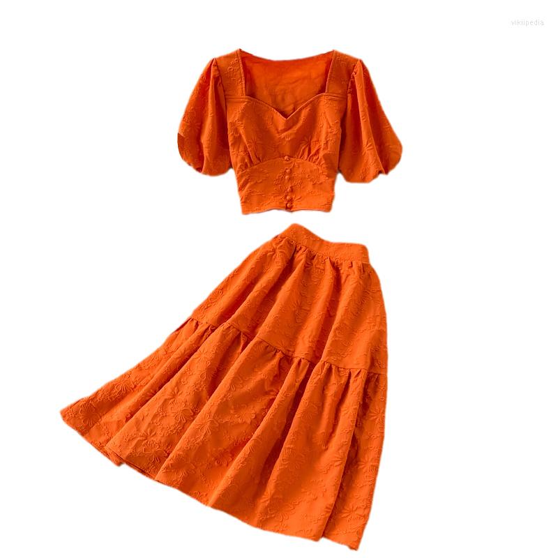 Work Dresses Womens Sexy 2-piece Set 2022 Summer Women Sets Fashion Jacquard Puff Sleeve Short Top High Waist Midi Skirt Two Piece, Photo color
Work Dresses Womens Sexy 2-piece Set 2022 Summer Women Sets Fashion Jacquard Puff Sleeve Short Top High Waist Midi Skirt Two Piece, Photo color