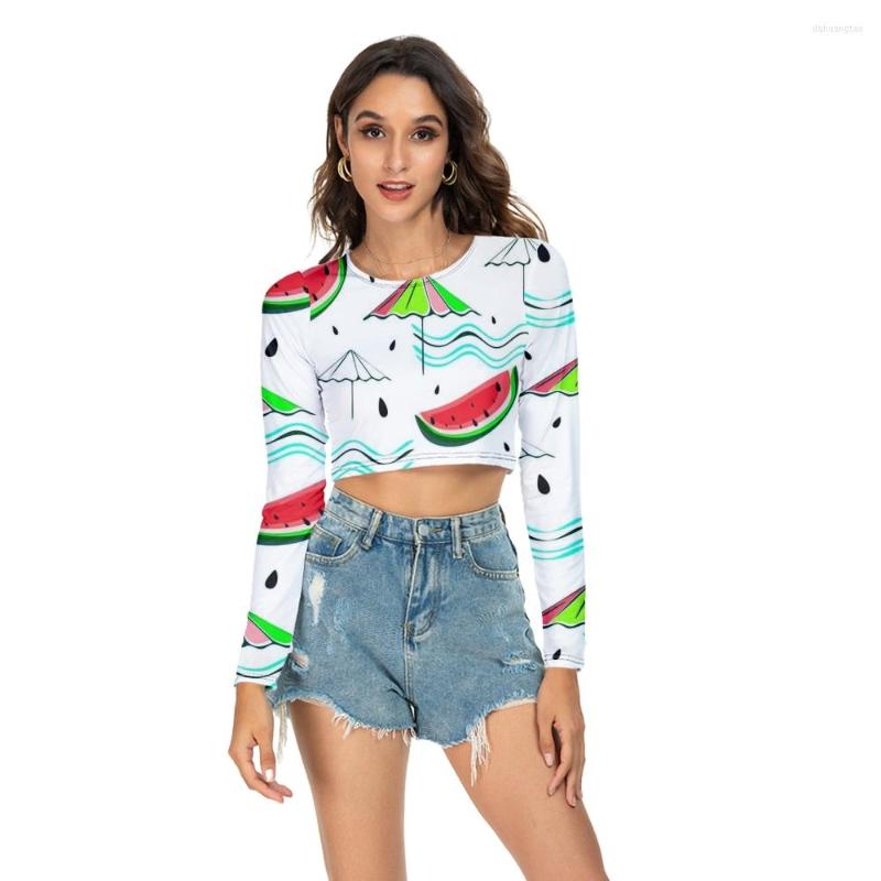 Women's T Shirts Women Fashion Hawaii Watermelon Printing Long-sleeved O-neck T-Shirt Spring Sexy Cropped Navel Long Sleeve Summer, Zy1576a35-3n45
Women's T Shirts Women Fashion Hawaii Watermelon Printing Long-sleeved O-neck T-Shirt Spring Sexy Cropped Navel Long Sleeve Summer, Zy1576a35-3n45