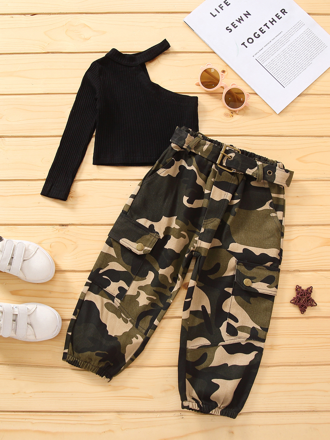 Kids Baby Girls 2 Piece Set Clothes Long Sleeve Tops Shirt Camouflage Pocket Pants Spring Autumn Outfits, As picture
Kids Baby Girls 2 Piece Set Clothes Long Sleeve Tops Shirt Camouflage Pocket Pants Spring Autumn Outfits, As picture