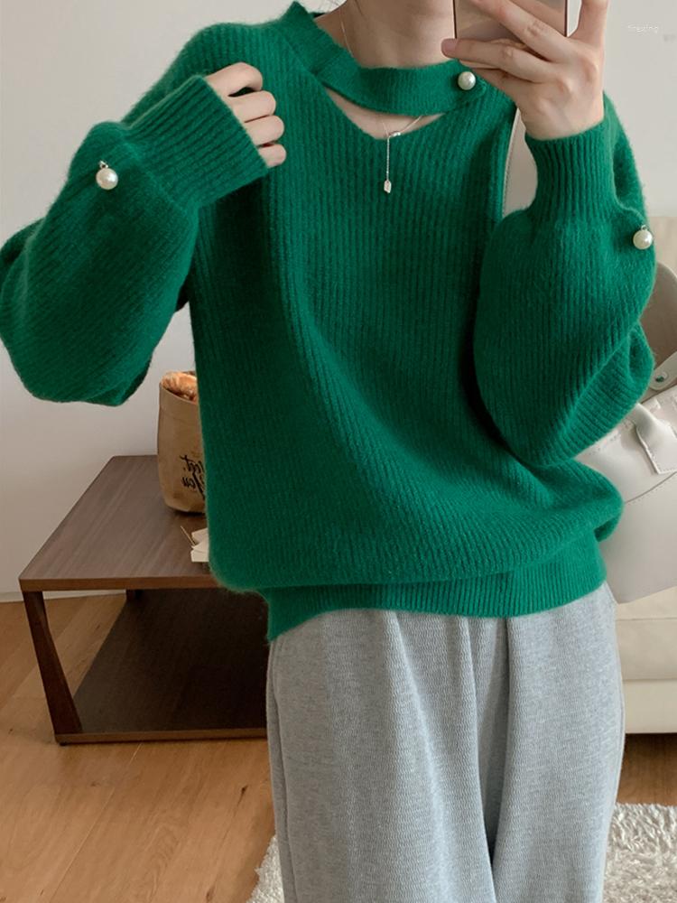 Women's Sweaters Casual Pullover Knit Pearl Button Long Sleeve Loose Sweater 2022 Winter Korean Fashion Women'S Clothing, Green
Women's Sweaters Casual Pullover Knit Pearl Button Long Sleeve Loose Sweater 2022 Winter Korean Fashion Women'S Clothing, Green