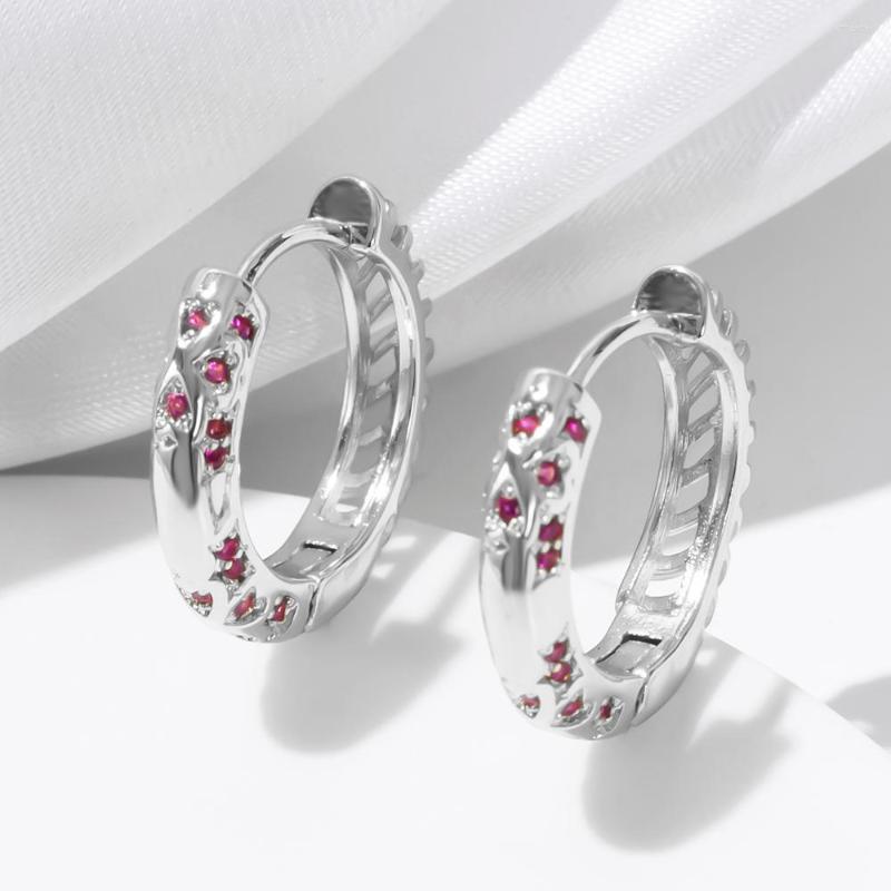 Hoop Earrings ESSFF Silver Color Red Zircon Fashion Jewelry Elegant Girlfriend/friend Holiday Gifts Round Circle Earings
Hoop Earrings ESSFF Silver Color Red Zircon Fashion Jewelry Elegant Girlfriend/friend Holiday Gifts Round Circle Earings
