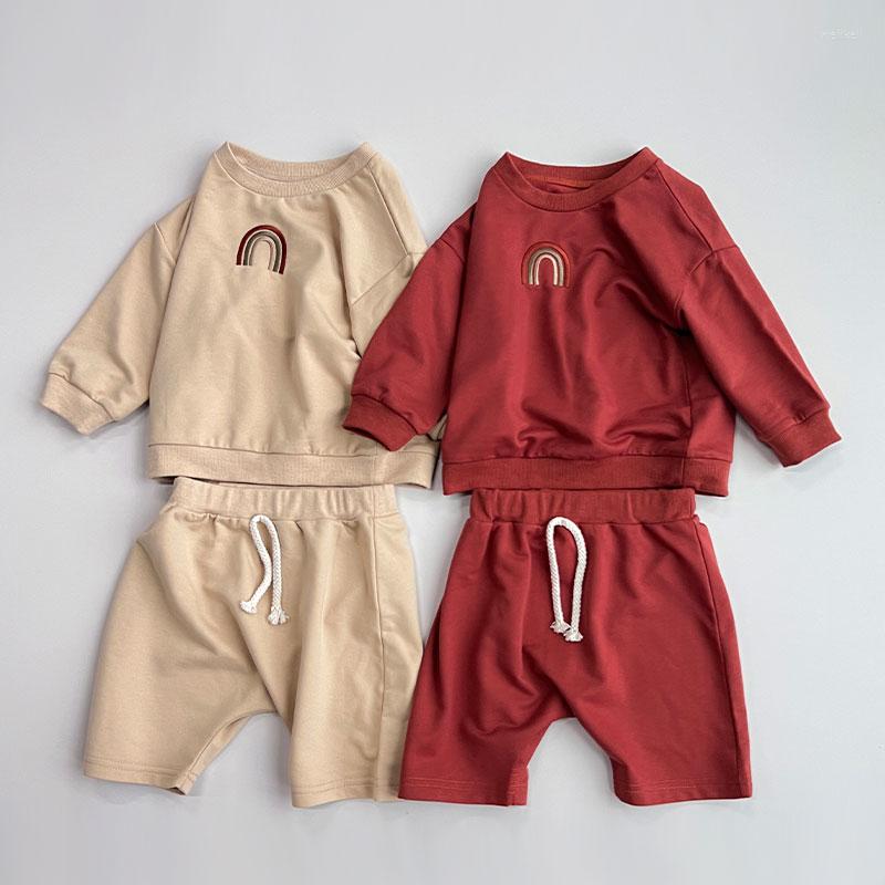 Clothing Sets Casual Kids Tracksuits 2pcs Rainbow Embroidery Sweatshirts Shorts Suits Baby Girl Outfit Children Clothes For 1-5 Years Old
Clothing Sets Casual Kids Tracksuits 2pcs Rainbow Embroidery Sweatshirts Shorts Suits Baby Girl Outfit Children Clothes For 1-5 Years Old