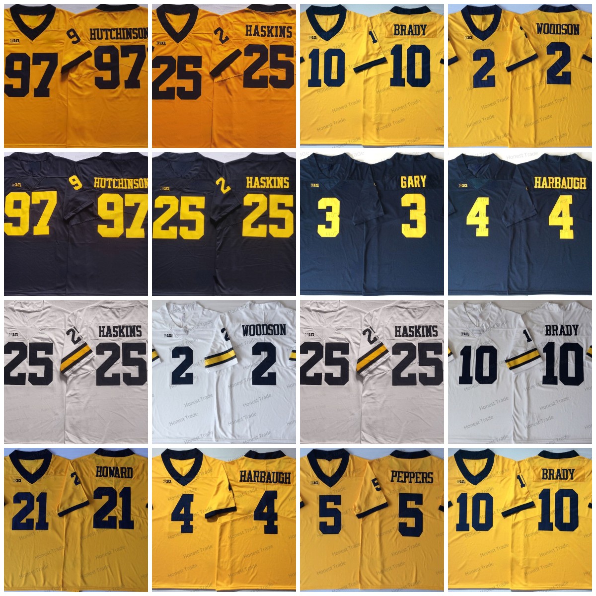 NCAA Michigan Wolverines College Football Jersey 3 Rashan Gary 97 Aidan Hutchinson Yellow 5 Jabrill Peppers 10 Tom Brady Navy Blue White Mens JerseysStitched, Men jersey
NCAA Michigan Wolverines College Football Jersey 3 Rashan Gary 97 Aidan Hutchinson Yellow 5 Jabrill Peppers 10 Tom Brady Navy Blue White Mens JerseysStitched, Men jersey