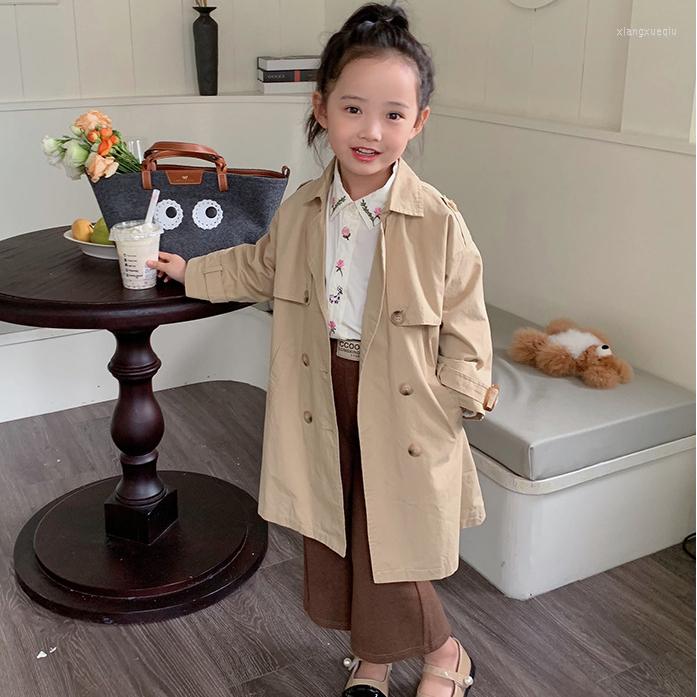 Coat Khaki Trench Kids Outerwear Coats Fashion European Style Girls Spring Autumn Solid Turn-down Collar
Coat Khaki Trench Kids Outerwear Coats Fashion European Style Girls Spring Autumn Solid Turn-down Collar
