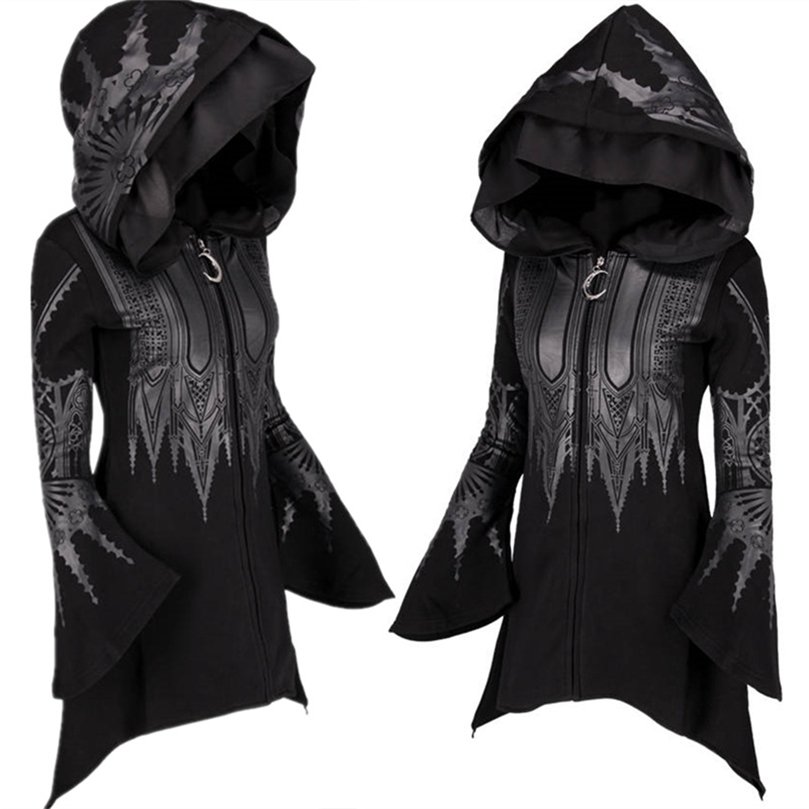 Womens Hoodies Sweatshirts Womens Gothic Hoodie Jacket Street Goth Punk Style Black Long Hooded Harajuku Sweatshirts Oversized Zipup Y2K Outwear Tops 221010
Womens Hoodies Sweatshirts Womens Gothic Hoodie Jacket Street Goth Punk Style Black Long Hooded Harajuku Sweatshirts Oversized Zipup Y2K Outwear Tops 221010