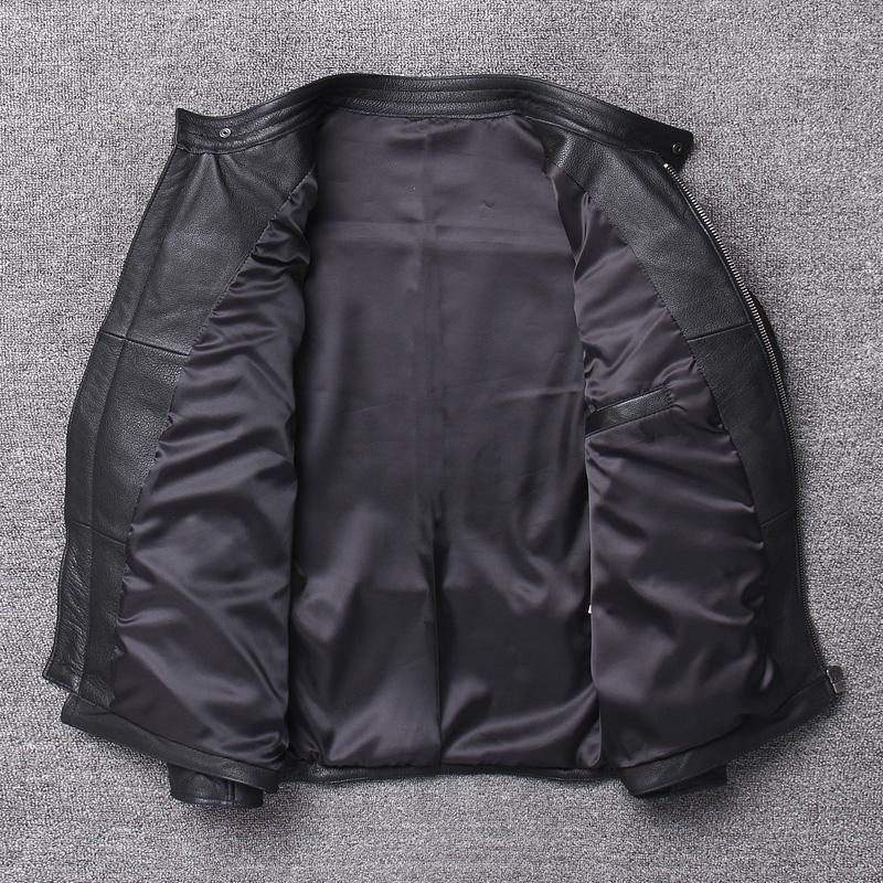 Men' Jackets Stand Collar Black Color Motorcycle Leather Jacket Cow Skin Thick Plus Size Men Winter Coat
Men' Jackets Stand Collar Black Color Motorcycle Leather Jacket Cow Skin Thick Plus Size Men Winter Coat