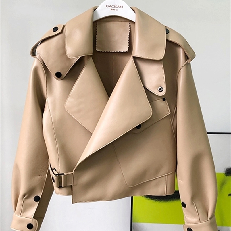 Women's Leather Faux FTLZZ Spring Autumn Fashion Soft Jacket Women Loose PU Short Coat One Button Locomotive Chic Outwear 221010, Beige
Women's Leather Faux FTLZZ Spring Autumn Fashion Soft Jacket Women Loose PU Short Coat One Button Locomotive Chic Outwear 221010, Beige