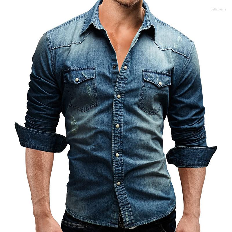 Men's Casual Shirts Denim Shirt Men Brand Fashion Long Sleeve Mens Solid Color Slim Fit Dress Camisa Masculina Tops, Gray
Men's Casual Shirts Denim Shirt Men Brand Fashion Long Sleeve Mens Solid Color Slim Fit Dress Camisa Masculina Tops, Gray